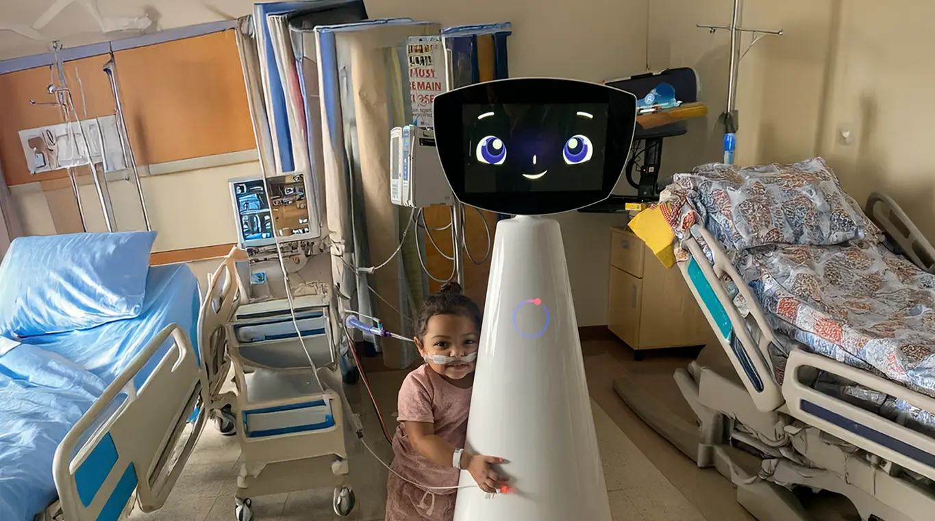 Robin the Robot with a Child